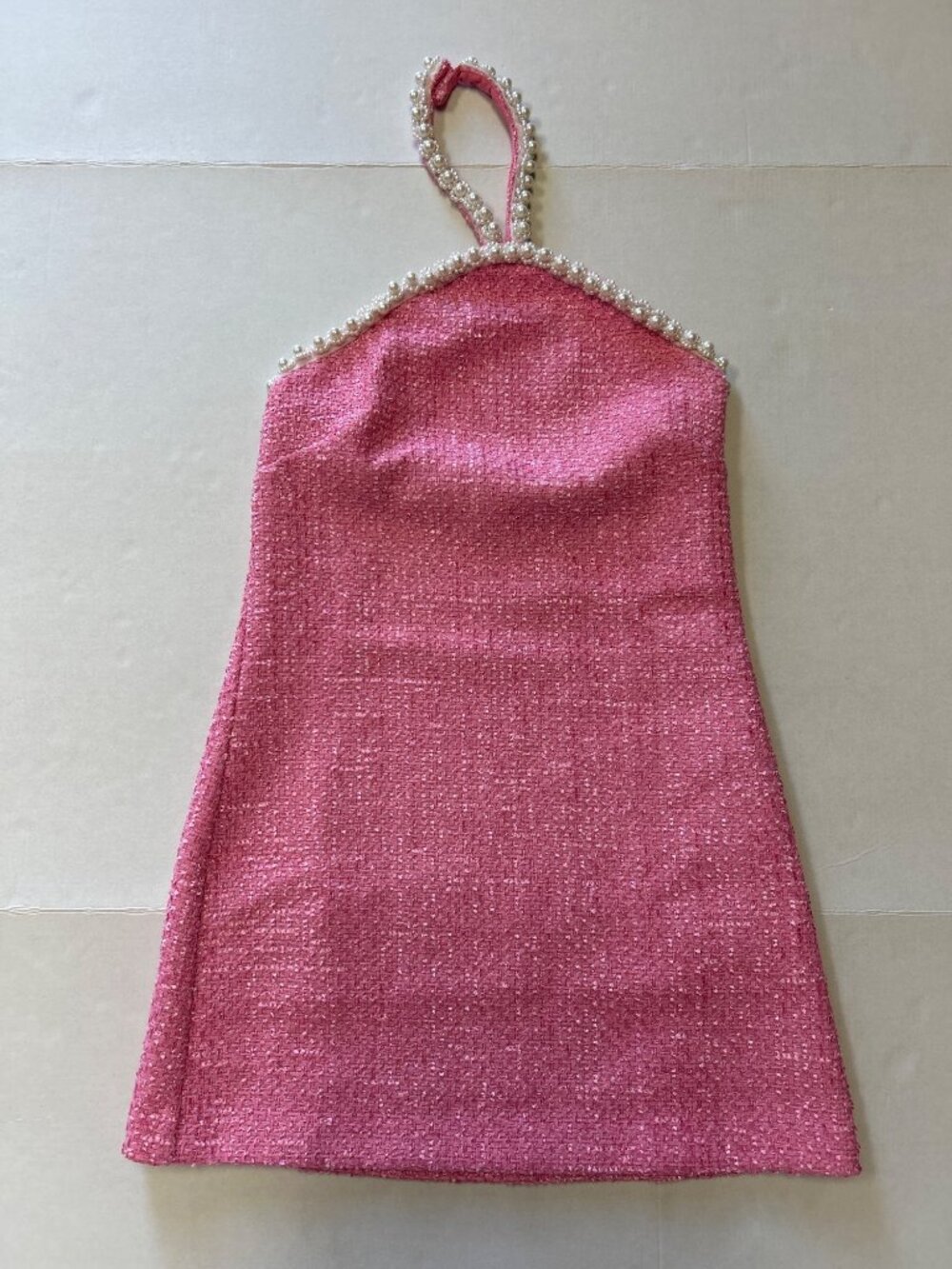 HYACINTH HOUSE Tweed & Pearl Petra Mini Dress Berry Size XS (X2) - Picture 6 of 11